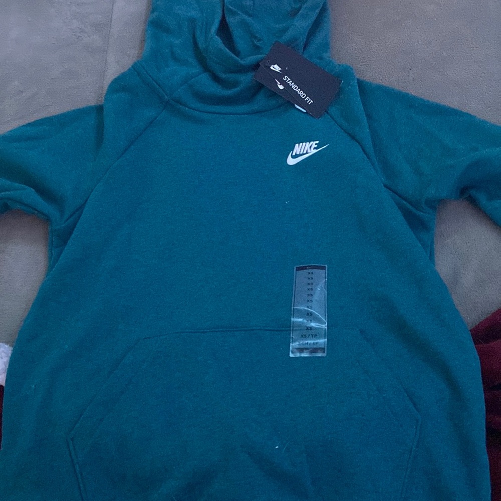 XS blue green Nike hoodie
